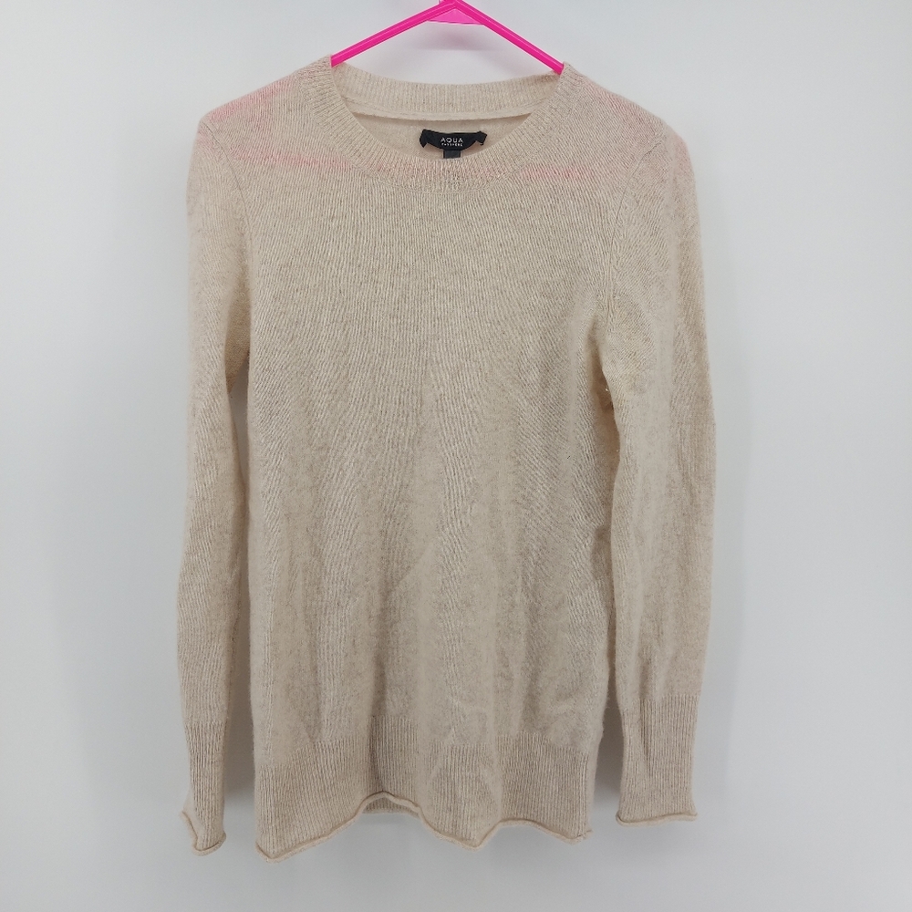 Aqua Cashmere Crewneck Sweater Size Small